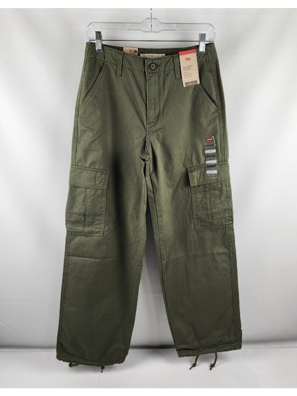 Levis Pants Womens 25x30 Green 94' Cargo Baggy Pants NWT